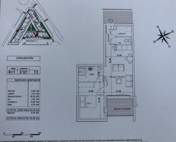 Périgny, quartier Rompsay : T2 avec terrasse et place de stationnement – Image 7